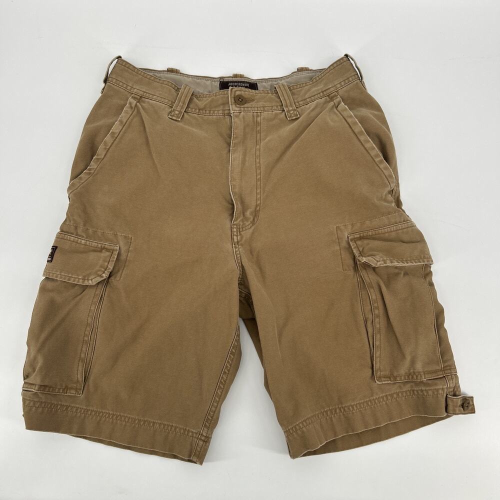 Vintage Abercrombie & Fitch Shorts Men 30 Cargo Fatigues Paratrooper Baggy Y2K